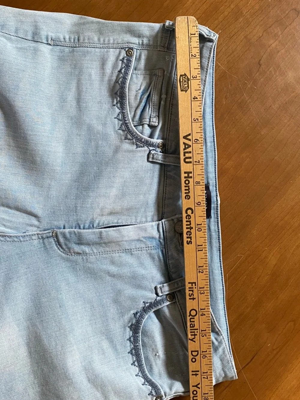 NYDJ Light Blue Cropped Jeans with Embroidered Ankles - Picture 11 of 14